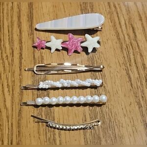 Set of Assorted Hair Clips & Barrettes - 6pc BNIB
